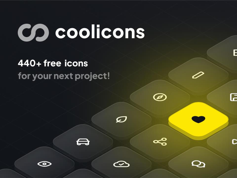 精心设计的 440 多个icon图标的集合figma源文件