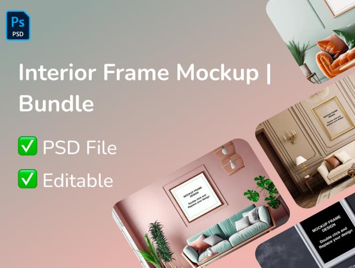 7个室内高级框架模型样机PSD文件