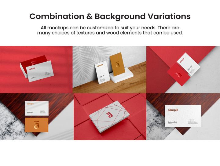 6个逼真名片样机的可编辑 PSD 格式