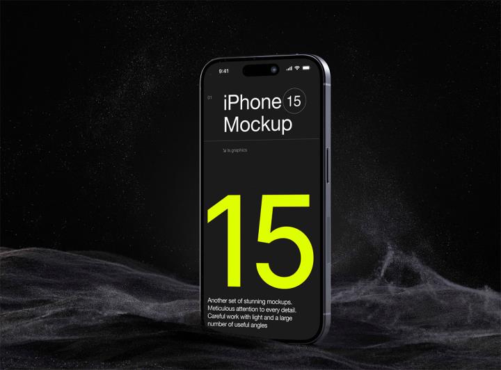 iPhone 15 Pro Mockups 苹果15pro 样机figma，psd，sketch源文件