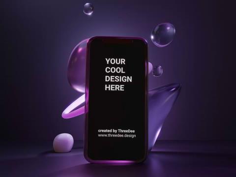 21 个3D 手机模型样机blender,png格式