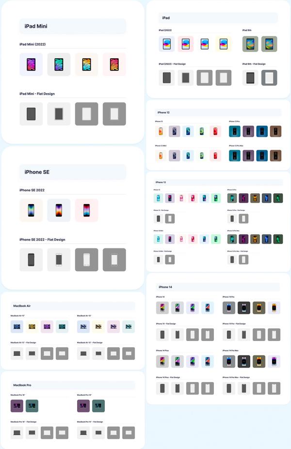 300个手机样机figma源文件