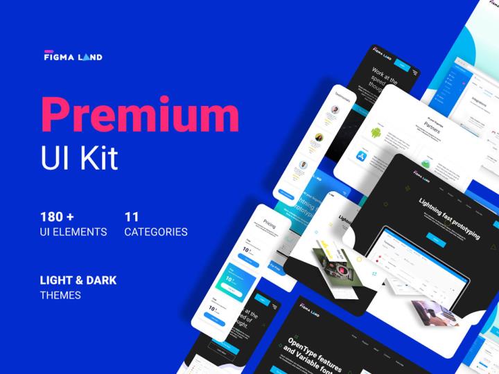 180个响应式网站设计用户界面元素figma源文件