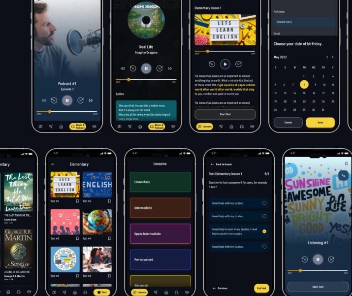 50页会员视频教学app设计figma源文件