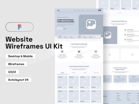 网站线框 UI 套figma格式