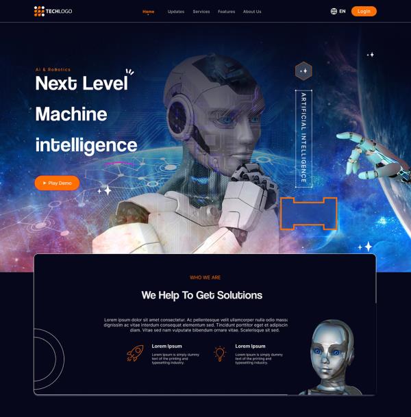 Ai技术网站概念设计figma源文件