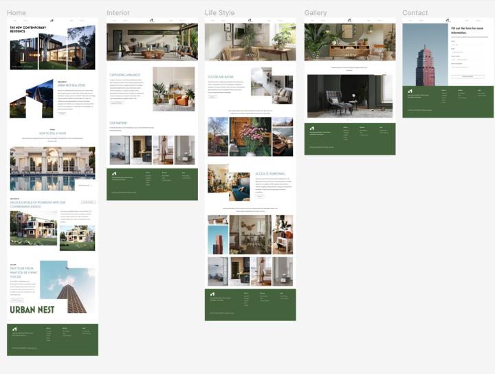 5页房地产项目网站设计figma源文件