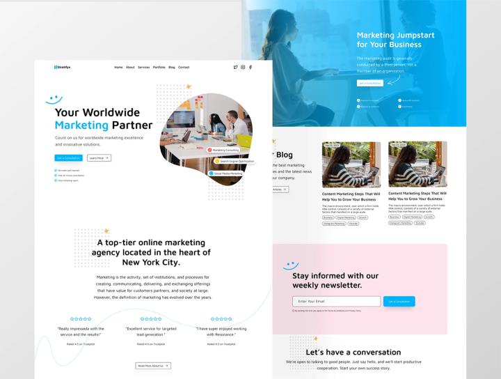 一体化营销解决方案网站设计figma源文件