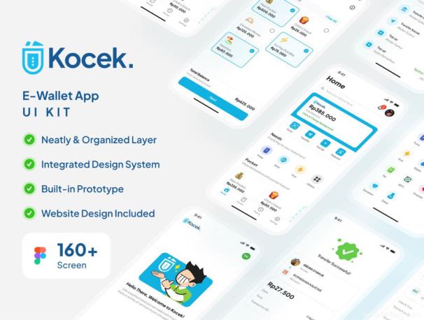 <精品>160页全套流程支付钱包UI界面设计套装figma源文件