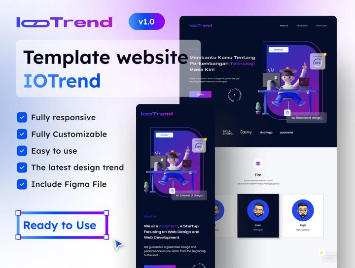 3页简约设计创意公司网站设计figma，xd，html源文件