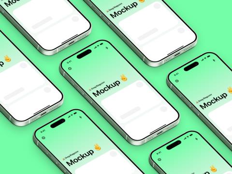 iPhone 15 Pro 样机mockup套装figma源文件