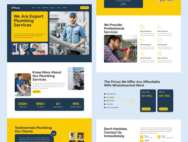 维修服务网站前端html5代码分享