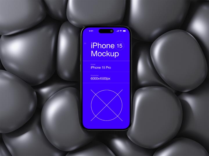 时尚的iPhone15样机模型figma，psd格式