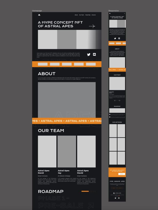 NFT网站首页｜响应式原型图设计figma源文件