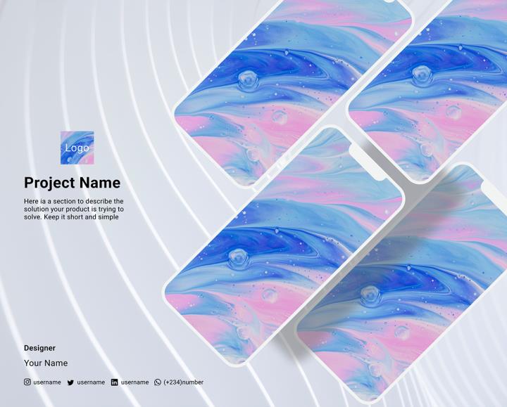 6种不同的作品集，项目封面设计figma源文件