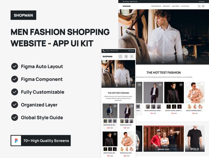 响应式70页高端时尚电子商务网站figma源文件