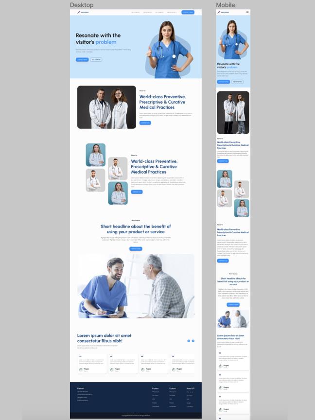 响应式医疗医院看诊网站设计figma源文件