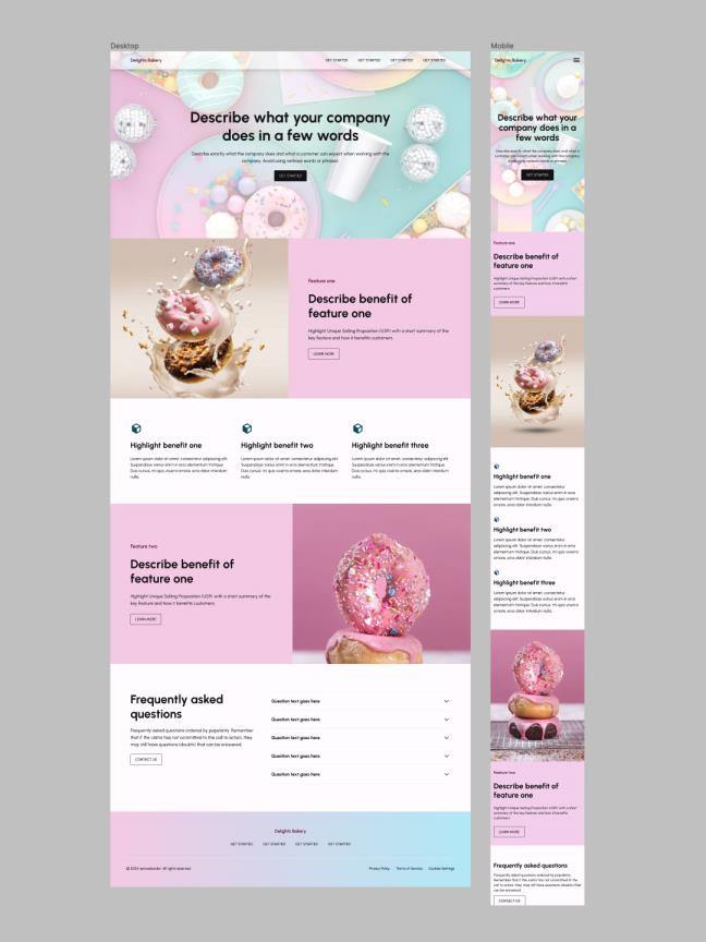 响应式马卡龙官网设计源文件分享