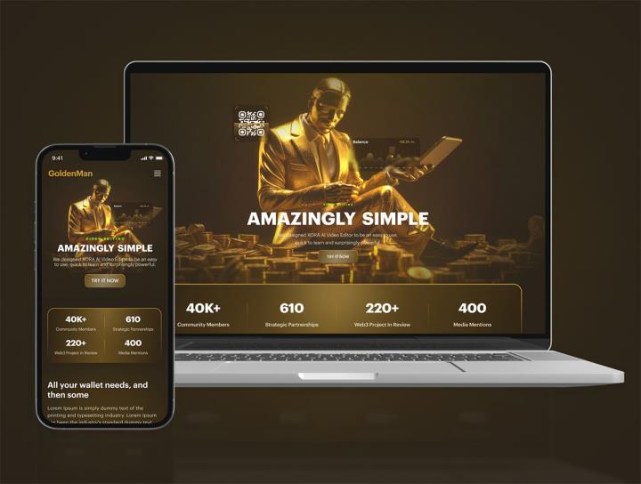 10个高级UI页金色设计企业展示网站设计figma源文件