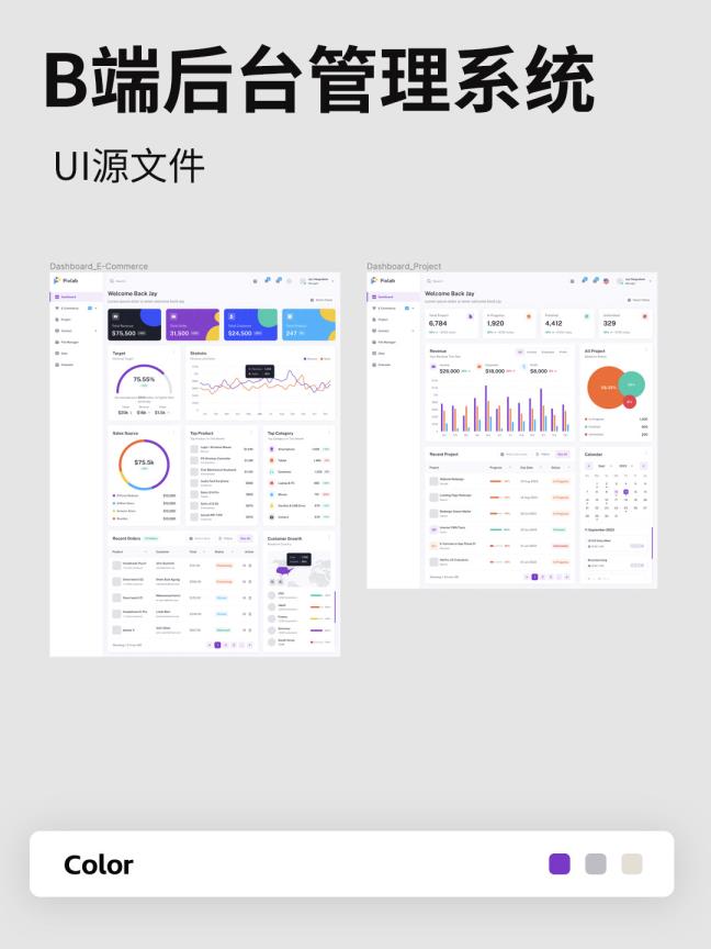 13页B端后台管理系统高保真UI界面设计figma源文件