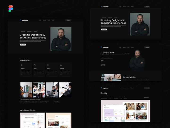 5页Figma设计师个人作品集网站