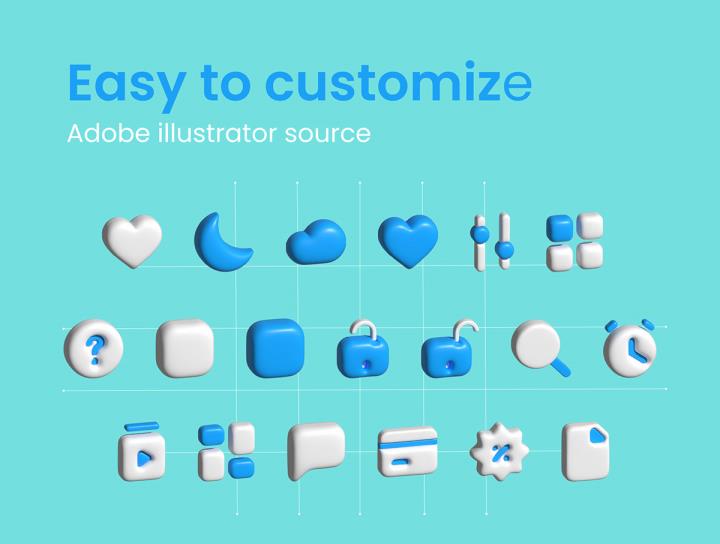 90个医疗3D图标png,ai格式