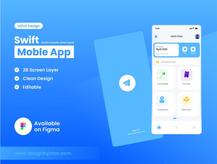 28页跨境支付服务app设计figma源文件