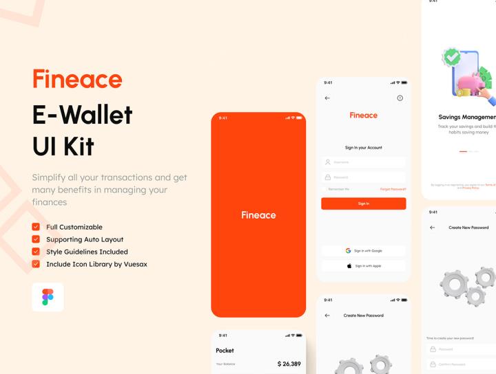 50屏幕明暗模式高级金融,财务UI工具包figma格式