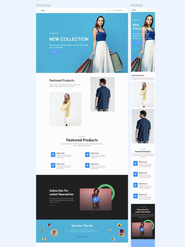 响应式品牌电商网站设计figma源文件