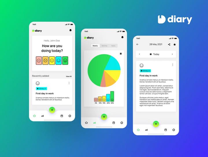 23页带锁的秘密日记应用程序app设计figma源文件