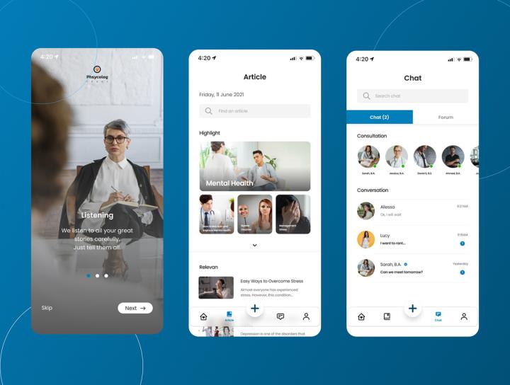 25页青少年和成年人的心理健康应用app设计figma源文件