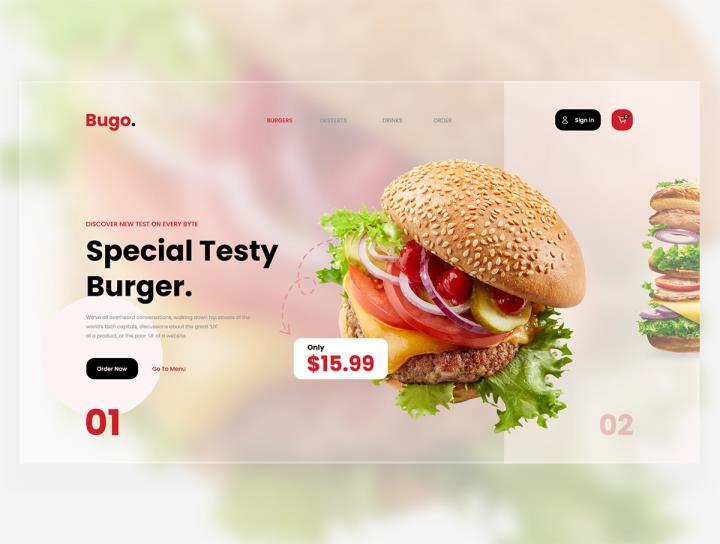 美食网站banner设计psd源文件