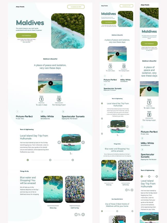 响应式Figma旅游，旅行社登陆页设计