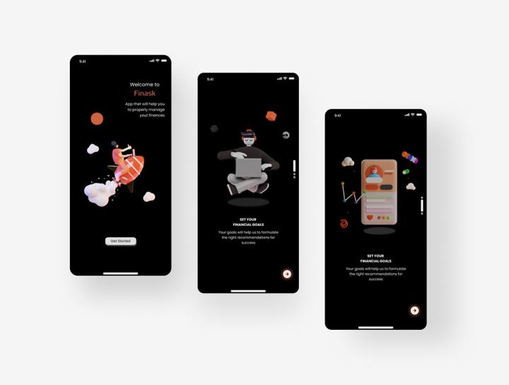 3D插画风格app登录页设计figma源文件