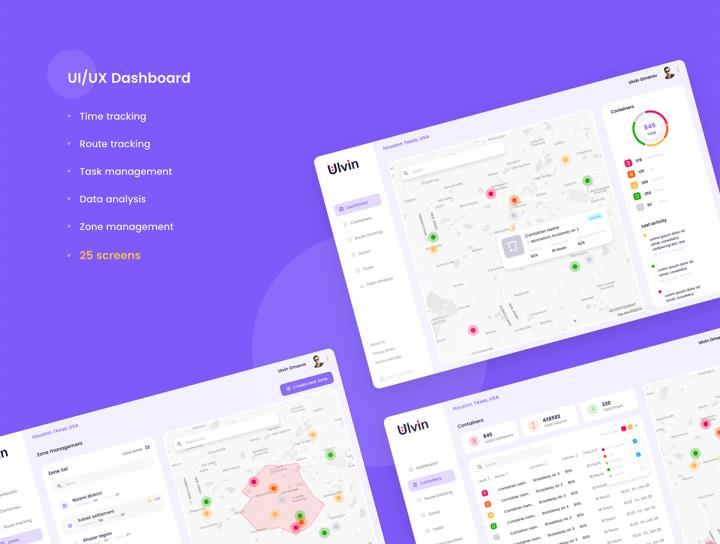 25页物流管理仪表板UI工具包xd源文件