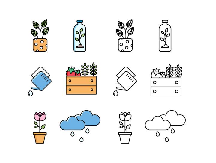 园艺图标集ai格式