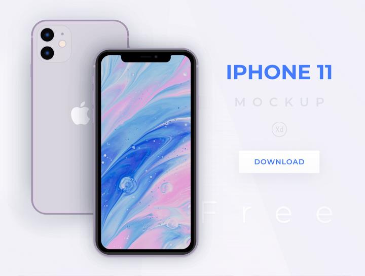 Iphone 11模型平面真实风格xd格式
