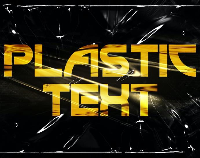 逼真塑封效果文字PSD样机mockup，psd格式