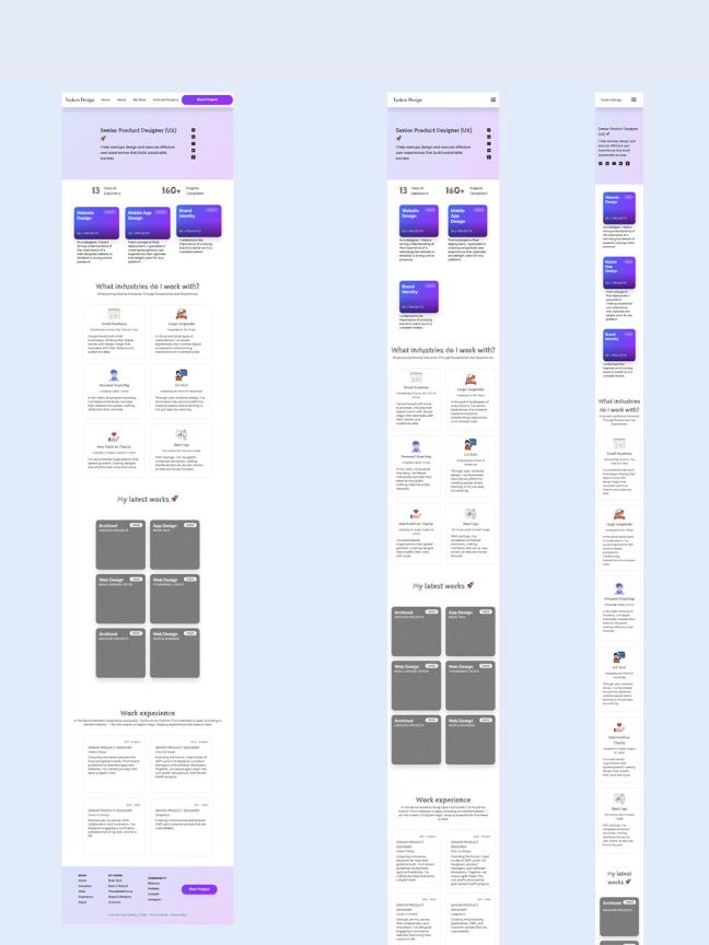 12页响应式网站UI/UX设计师作品集figma源文件