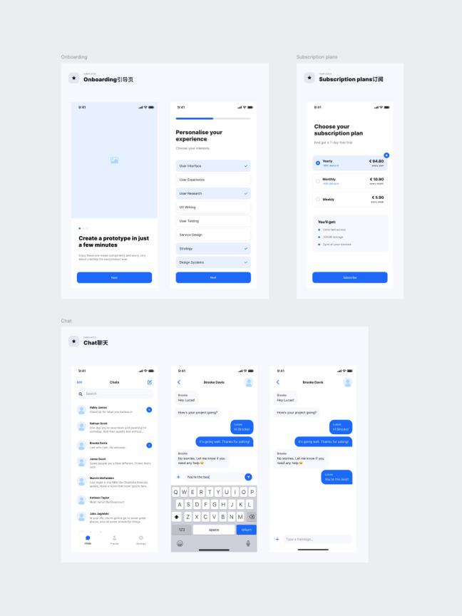 23页线框图/原型40个组件UI工具包Figma源文件