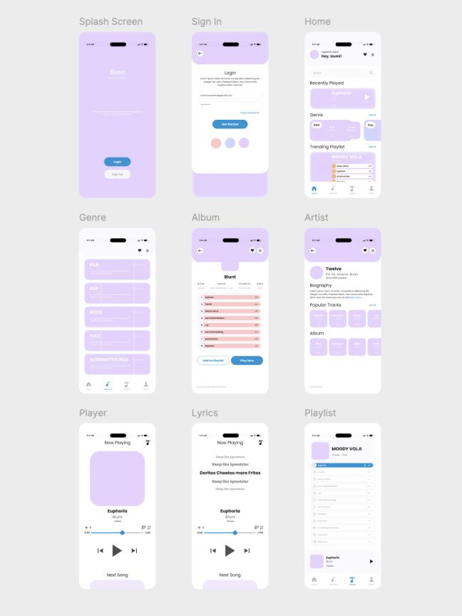 三款音乐app设计原型图源文件