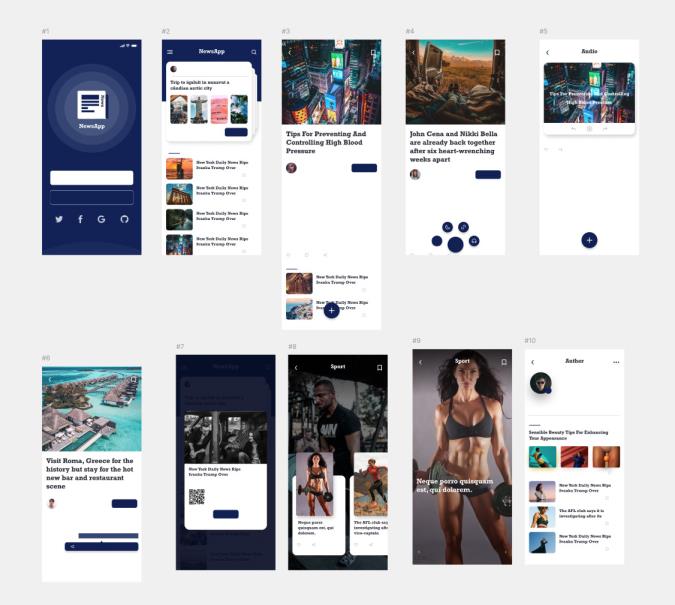 10页新闻资讯类app设计sketch源文件