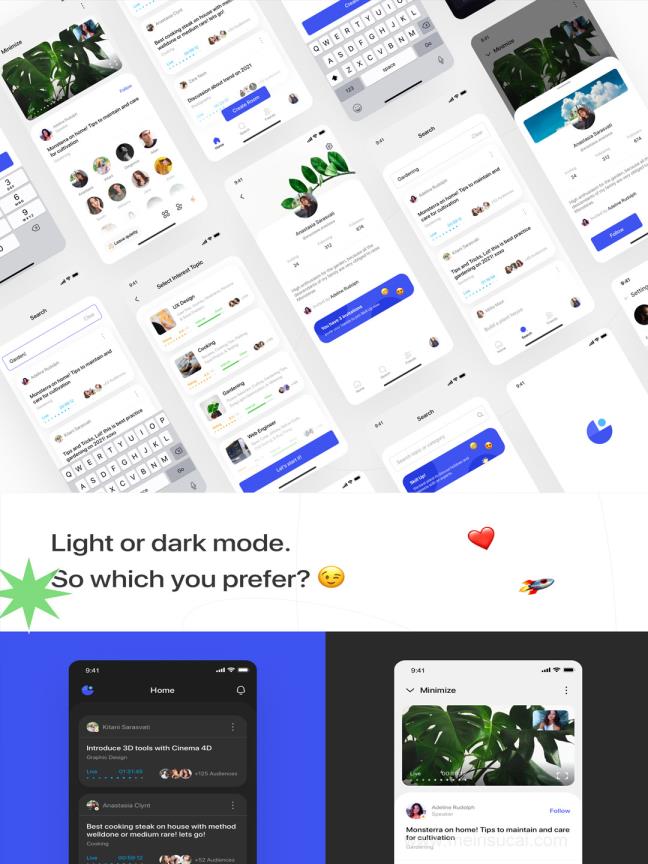 56页技能提升-实时学习app设计UI工具包sketch，xd，figma格式