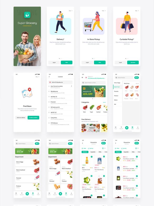 72页买菜，社区团购UI，xd源文件下载