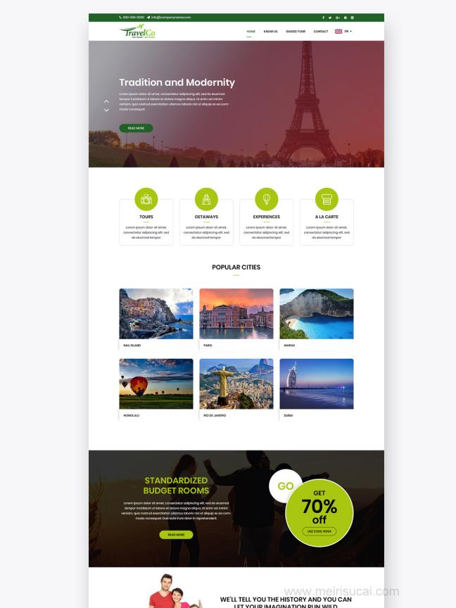 旅游网站设计psd格式