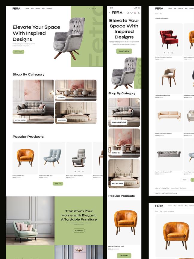 45页家具电商网站 UI设计figma源文件
