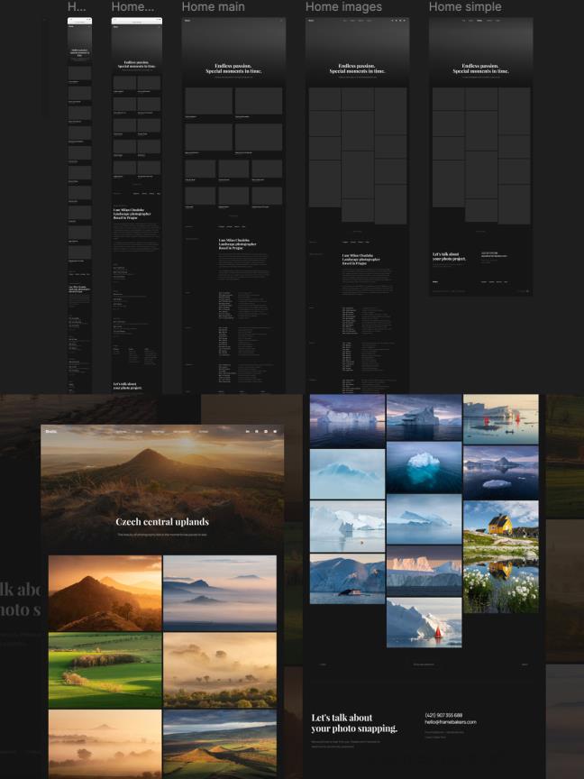 整套设计师，摄影师作品集网站设计figma源文件（无展示图）