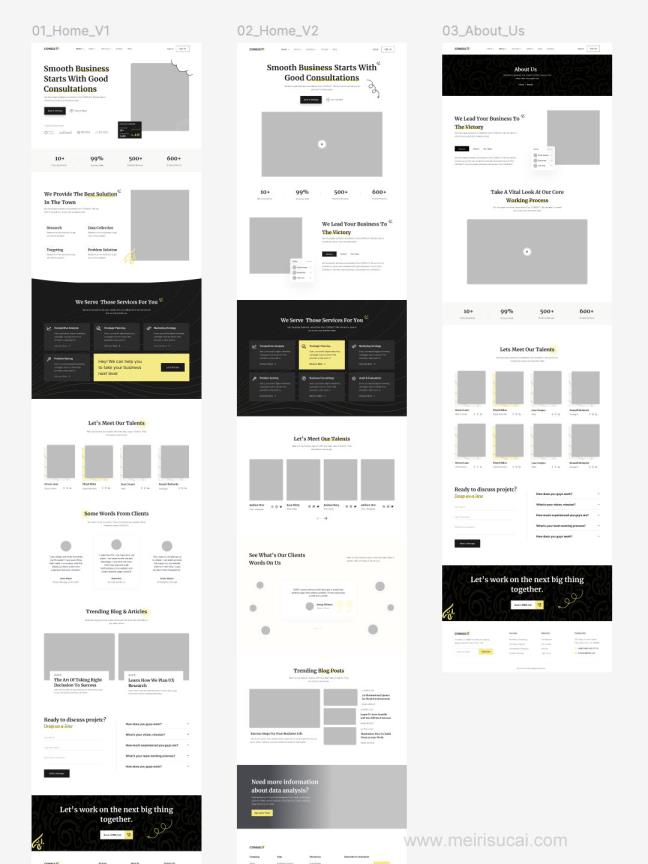 12页商业咨询网站原型设计figma源文件（无展示图）