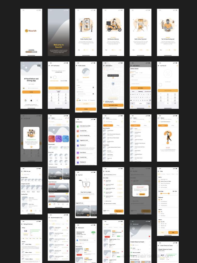 明暗共140页美食外卖app原型设计figma源文件