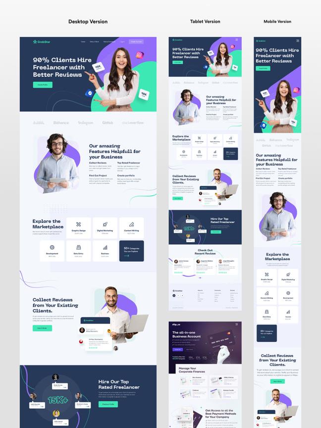 6个类别18页响应式登录页网站设计合集figma源文件